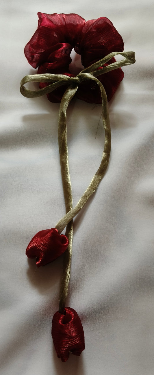 Organza silky tulip scrunchies